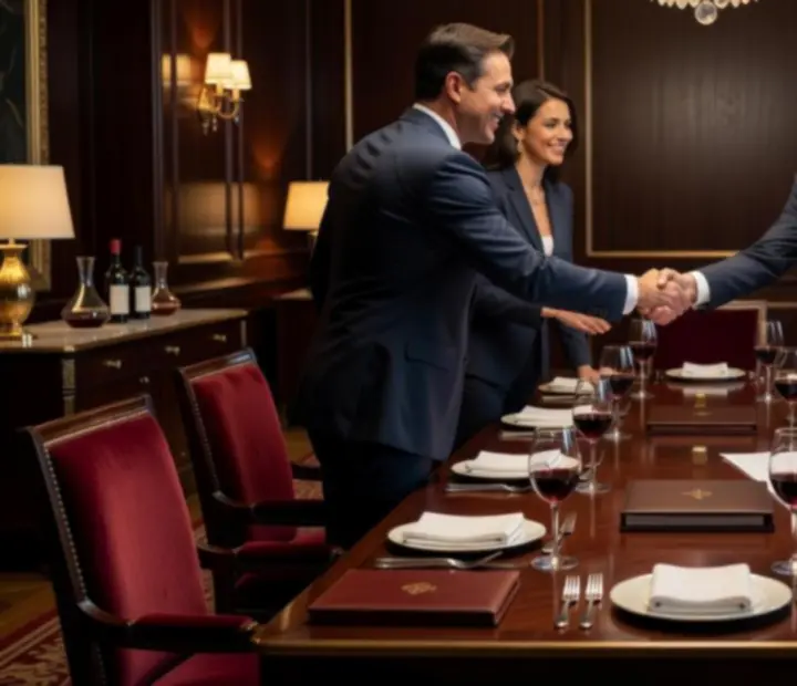 Rencontre entre l'équipe Rivegour Mande et un restaurant partenaire autour d'une table de travail